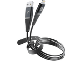 Cable USB - CellularLine Belt, 1'2 m, Negro