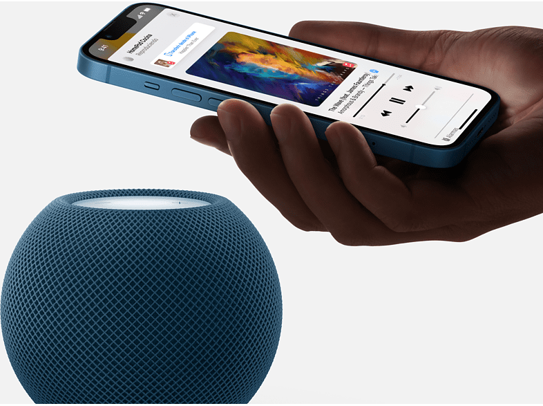 Apple HomePod mini (2021), Altavoz inteligente, Siri, Altavoz 360º, Bueltooth, WiFi, Azul, HomeKit, Domótica