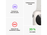 Apple Watch SE (2022), GPS+CELL, 40 mm, Caja de aluminio, Vidrio delantero Ion-X, Correa deportiva medianoche