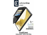 Funda - CellularLine BOOKAG2GALS23UK, Para Samsung Galaxy S23 Ultra, Tapa libro, Cierre magnético, Negro