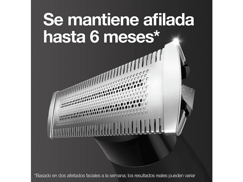 Afeitadora corporal - Braun XT5100, Recortadora de Vello, Nariz y Orejas, Peine SkinGuard, Lámina 4D, Negro