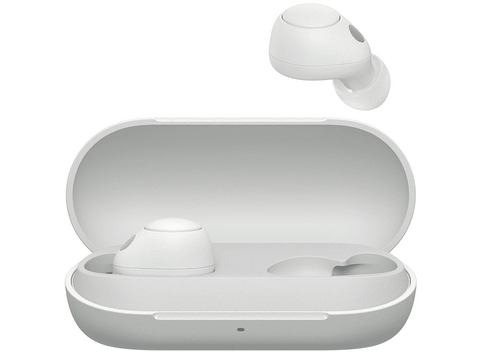 Auriculares True Wireless - Sony WFC700N, Cancelación de ruido (Noise cancelling), Estuche carga, Bluetooth, Google Assistant, Alexa, Siri, 20, Blanco