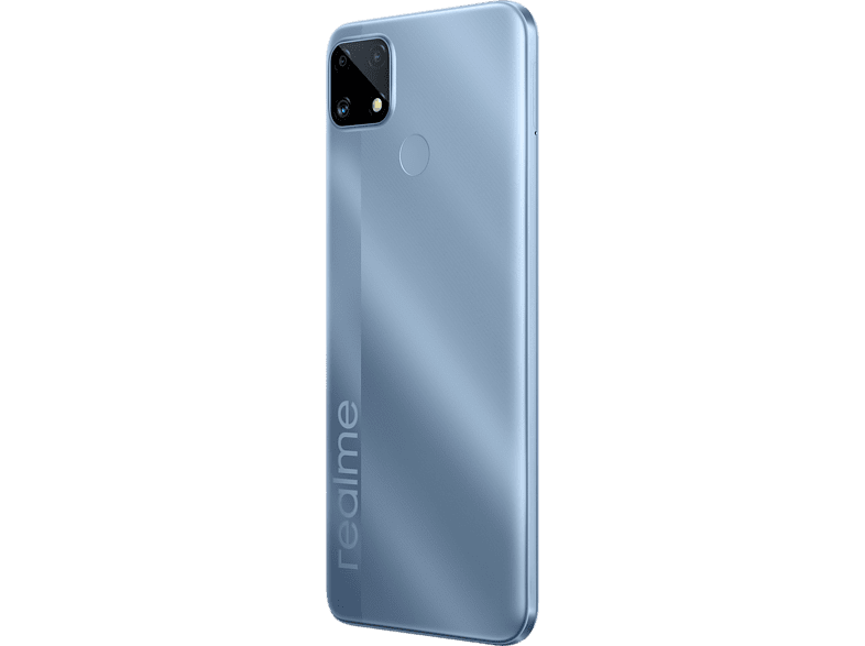 Móvil - realme C25Y, Glacier Blue, 128 GB, 4 GB RAM, 6.5 HD+, UNISOC T618, 5000 mAh, Android 11