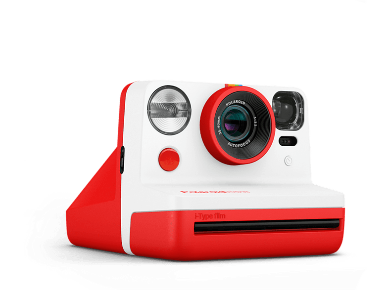 Cámara instantánea - Polaroid Now i-Type, Enfoque automático de 2 lentes, Disparador automático, Rojo