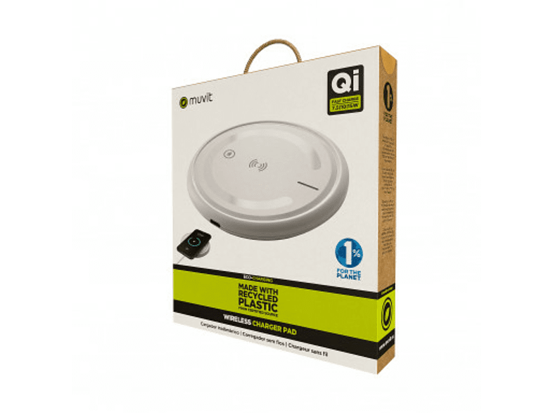 Cargador - Muvit MCWIR0002, Universal, De sobremesa, 15W, Negro