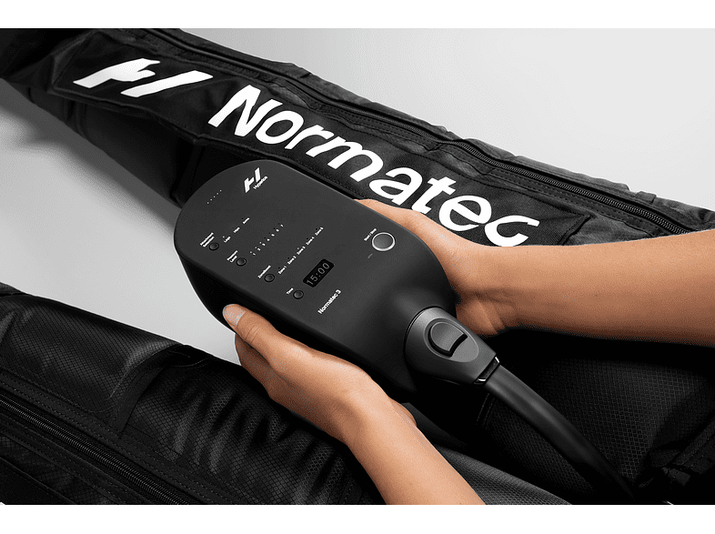 Botas presoterapia - Hyperice Normatec 3-Pack Piernas Estandar, Unidad de control, Compatible con App, Negro mate