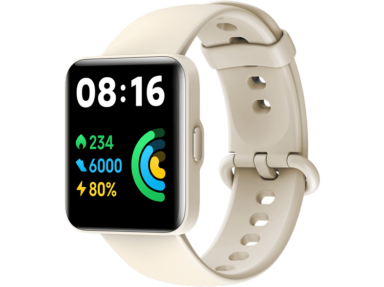 Smartwatch - Xiaomi Redmi Watch Lite 2, 1.55 TFT, Sensor de pulso, Bluetooth, Autonomía 10 días, 21 cm, Marfil