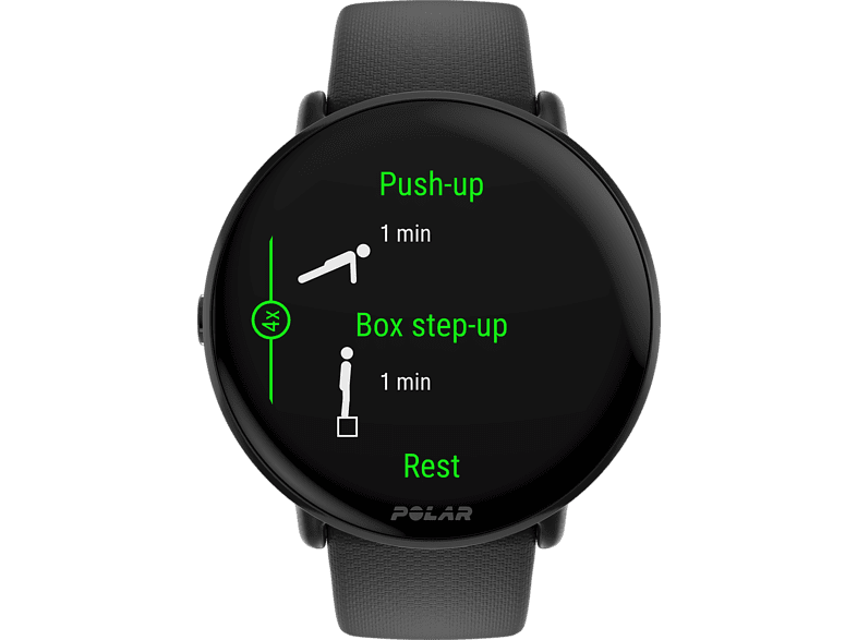 Reloj deportivo - Polar Ignite 3, 22 mm, 1.2, AMOLED, Talla S-L, Cristal curvo, GPS dual, Autonomía 5 días, Night Black