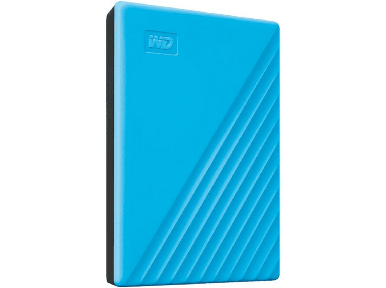 Disco duro portátil 2 TB - WD My Passport, Azul, USB 3.2, seguridad mediante contraseña