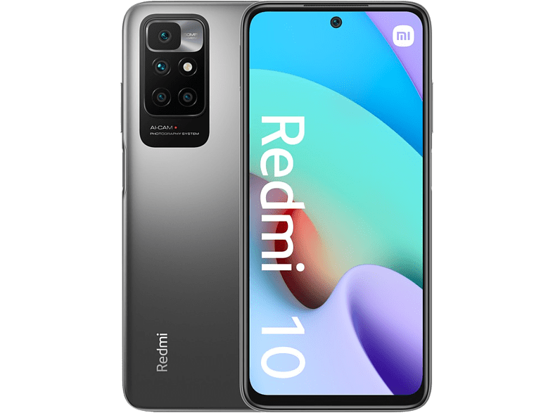 Móvil - Xiaomi Redmi 10, Gris Ónix, 128 GB, 4 GB, 6.5, Full HD+, MediaTek Helio G88, 5000 mAh, Android