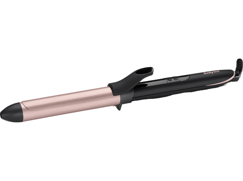 Rizador - Babyliss Rose Quartz, 25 mm, 6 temperaturas, Hasta 210 ºC, Cerámica de cuarzo, Rosa