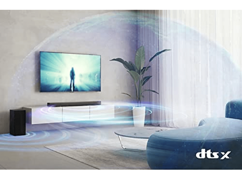 Barra de sonido - LG S65Q, Bluetooth, Inalámbrico, 420 W, Negro