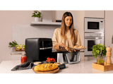 Freidora de aire - Cecotec Cecofry Dual 9000, 2850 W, 9 L, Opción dividir la cubeta en dos de 4.5 L, 6 Modos, Inox