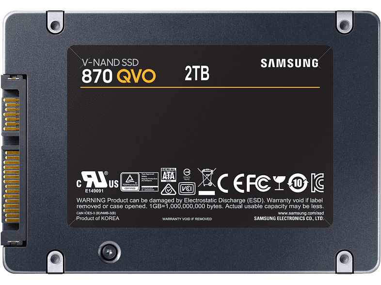 Disco duro SSD - Samsung 870 QVO, 2 TB, SATA 2.5
