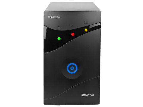 SAI - Woxter UPS 800 VA, Microprocesador, Display LED, Alarma acústica, Autonomía 8-15 minutos, Negro