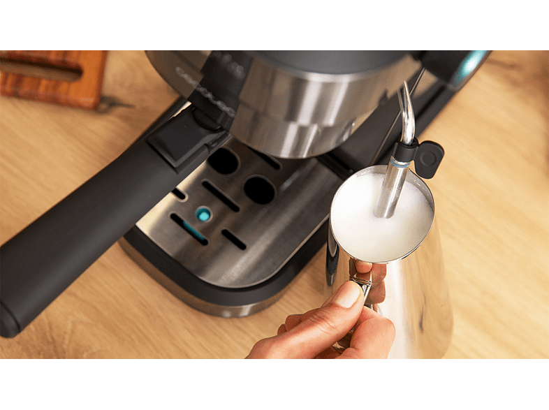 Cafetera express - Cecotec Cafelizzia 890 Gray, 20 bar, 1350 W, 1.2 L, 2 tazas, Compacta, Thermoblock, Gray