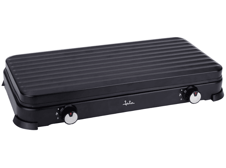 Cocina de gas - Jata JECG2702, 2 Quemadores, Para gases licuados propano y butano, Portátil, Tapa, Negro