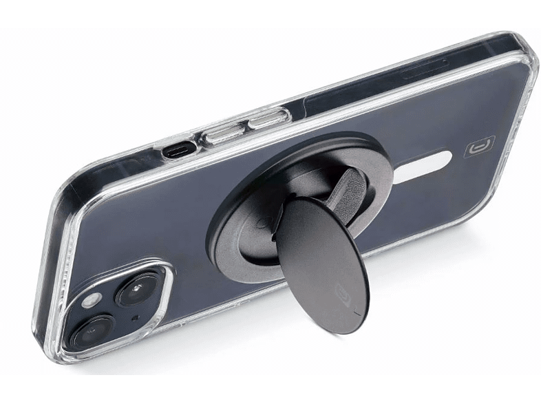 Soporte móvil - CellularLine Ring Stand Mag, Para MagSafe, Magnético, Negro