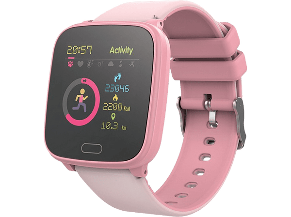 Smartwatch - Forever iGo JW-100, Para niños, 7 días, IP68, Bluetooth, ABS y plástico, Rosa