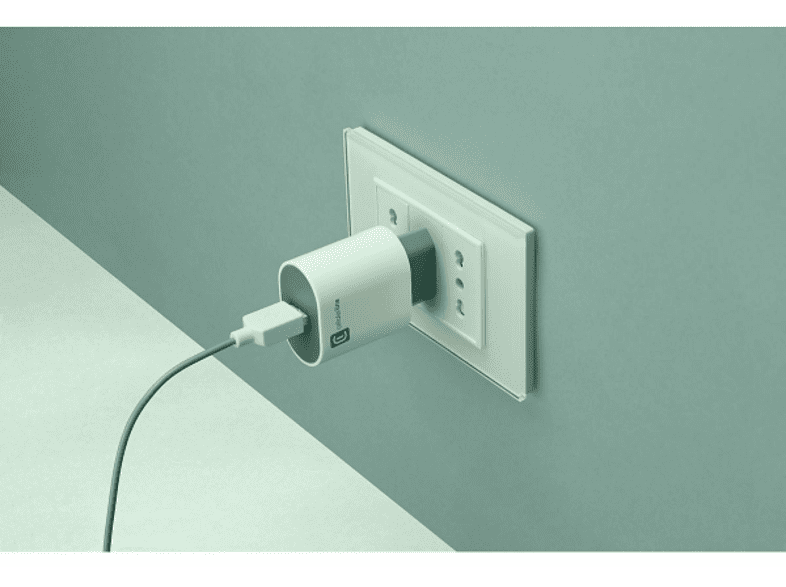 Adaptador - CellularLine Style Color, 12 W, Universal, Control de carga inteligente, Verde