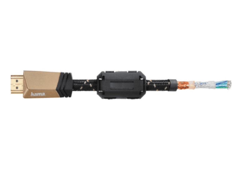 Cable HDMI - Hama 00205025, Metal, 1.5 m, 100 Mbit / s, Negro