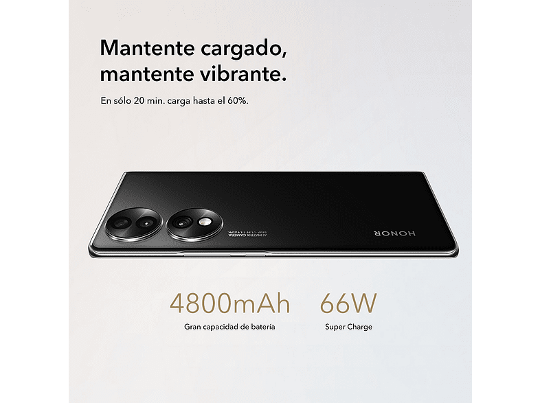 Móvil - HONOR 70, Black, 128 GB, 8 GB, 6.67 Full HD, Qualcomm Snapdragon 778G Plus 5G, Triple Cam 54MP, 4800mAh, Dual Sim + HONOR Earbuds 2 Lite