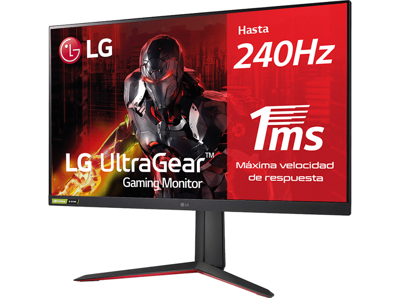 Monitor gaming - LG 32GQ850-B, 31.5, QHD, 1 ms, 144 Hz, USB, HDMI, Negro