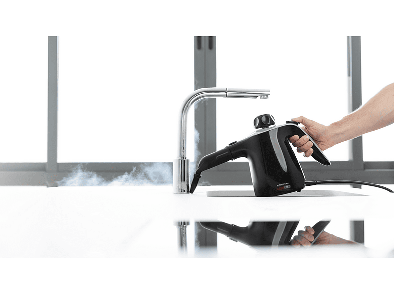 Limpiador de vapor - Cecotec HydroSteam 1040 Active&Soap, 1100 W, 0.45 l, 3.5 bar, Radio de acción 3 m, Negro