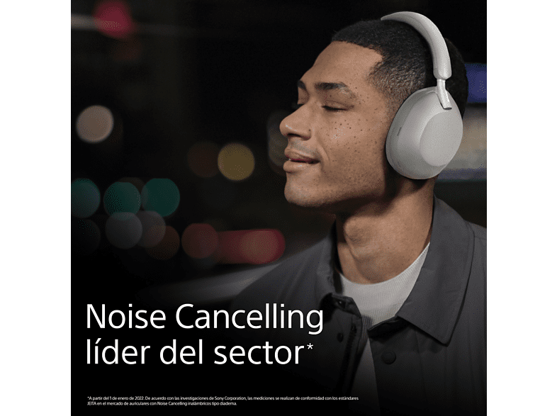Auriculares inalámbricos - Sony WH-1000XM5S, Noise Cancelling, 30 h, Alexa y Google Assistant, Micro, Plata
