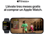 Apple Watch S8 (2022), GPS+CELL, 45 mm,  Caja de acero inoxidable, Vidrio delantero Ion-X, Correa deportiva plata
