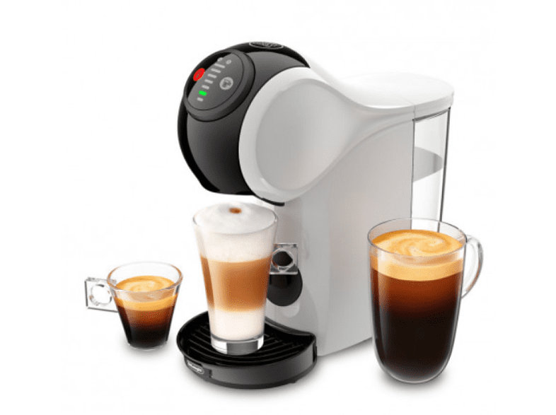 Cafetera de cápsulas -  DeLonghi EDG225.W GENIO S, 1500 W, 15 bar, Función 2 Tazas, 0.8 l, Blanco