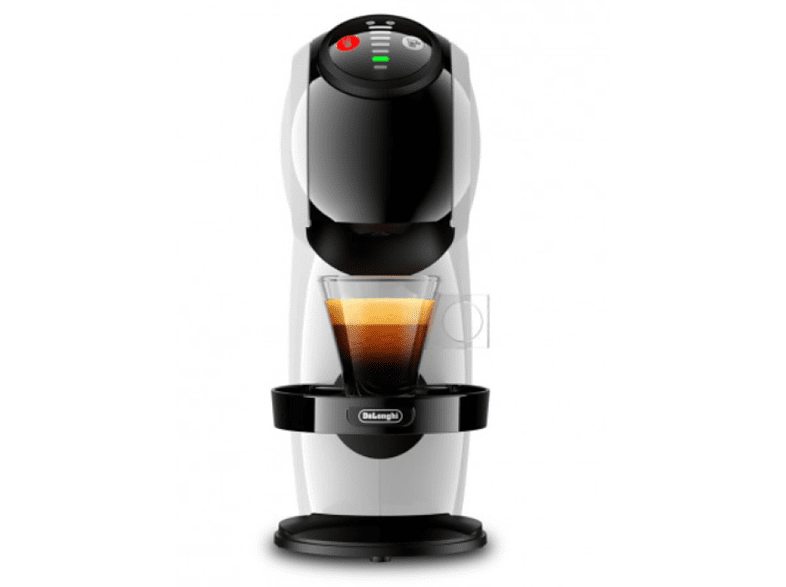 Cafetera de cápsulas -  DeLonghi EDG225.W GENIO S, 1500 W, 15 bar, Función 2 Tazas, 0.8 l, Blanco