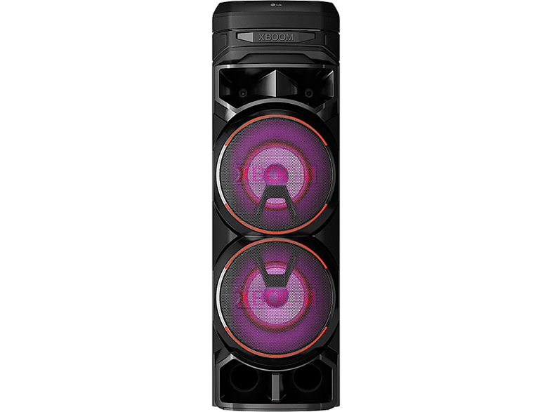 Altavoz Bluetooth - LG RNC9, Luces Multi Color, Efectos DJ. Función karaoke. Efectos de Voz, Negro