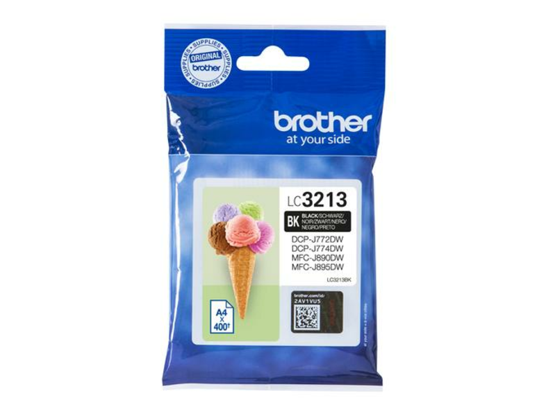 Cartucho de Tinta - Brother LC-3213BK, 400 Páginas, Negro