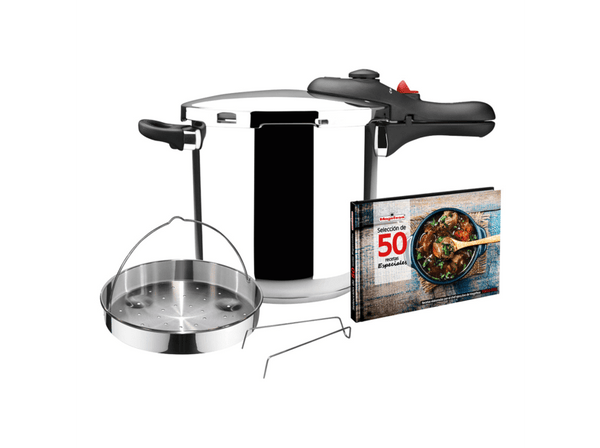 Olla a presión - Magefesa DB6, 6L, 5 sistemas de seguridad, Súper rápida, Inox