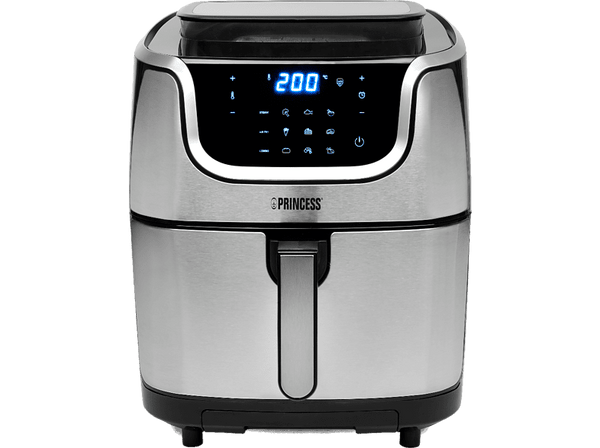 Freidora de aire - Princess 01.183318.01.750, 1700 W, 6.5 L, Pantalla digital, Con programas, Plata