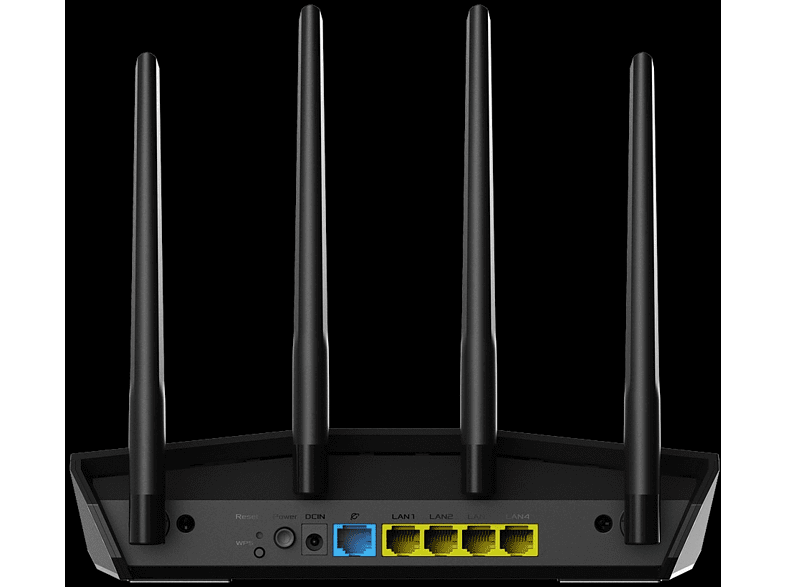 Router - Asus RT-AX55, 256 MB RAM, MU-MIMO, OFDMA, Beamforming, WAN, LAN, 2.4/5G, Soporte VPN, Negro