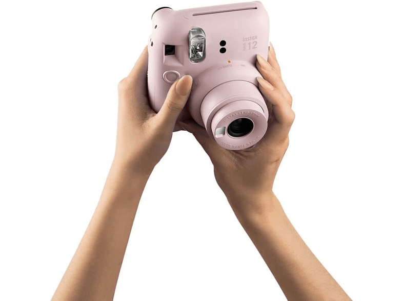 Cámara instantánea - Fujifilm Instax Mini 12, 62× 46 mm, Flash, Rosa pastel