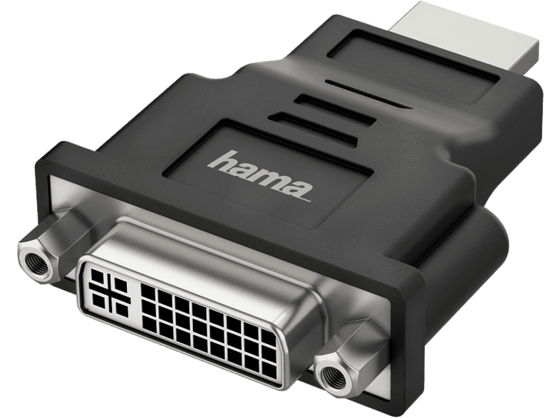 Adaptador - Hama 00200339, De conector HDMI a enchufe DVI-D, Transmisión 4K Ultra HD, Negro