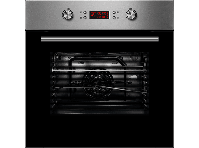 Horno - Midea MD65M80E0-B0, 65 l, Encastrable, Esmalte fácil de limpiar, Inox