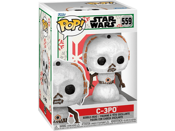 Figura - Funko Pop! Star Wars Holiday: Snowman C3PO, Vinilo, 9.5 cm