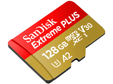 Tarjeta Micro SDXC - SanDisk Extreme PLUS, 128 GB, Lectura hasta 200 MB/s, UHS-I, U3, C10, A2, V30, Multicolor