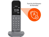 Teléfono - Gigaset CL390, Inalámbrico, Pantalla iluminada, Manos libres, 150 contactos, Gris