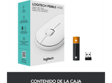 Ratón inalámbrico - Logitech M350, Para PC, Mac, Linux, Bluetooth, Receptor nano-USB, Óptico, Blanco
