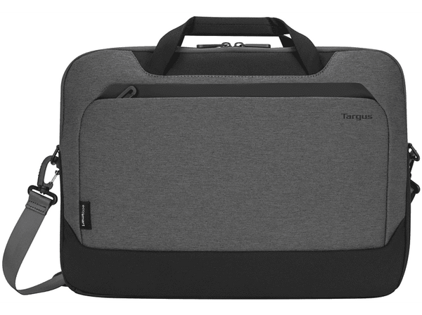 Funda - Targus Cypress EcoSmart®, Para portátiles hasta 15.6", Antirrobo, Materiales reciclados, Gris