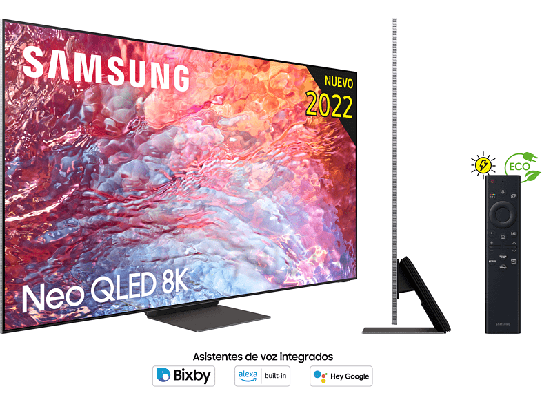 TV QLED 65 - Samsung QE65QN700BTXXC, Neo QLED 8K, Procesador Neural 8K Lite con IA, Smart TV, Plata