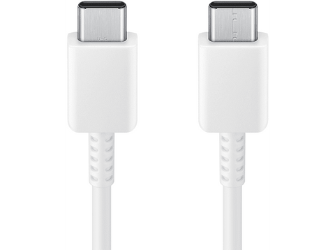 Cable USB C - Samsung EP-DX310JWEGEU, 1.8m, 3 A, Macho-Macho, Blanco