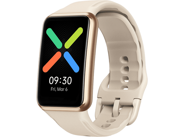 Smartwatch - OPPO Watch Free, AMOLED 1.64", 14 días, SpO2, Resistencia al agua, Cristal 2,5D / PC, Oro
