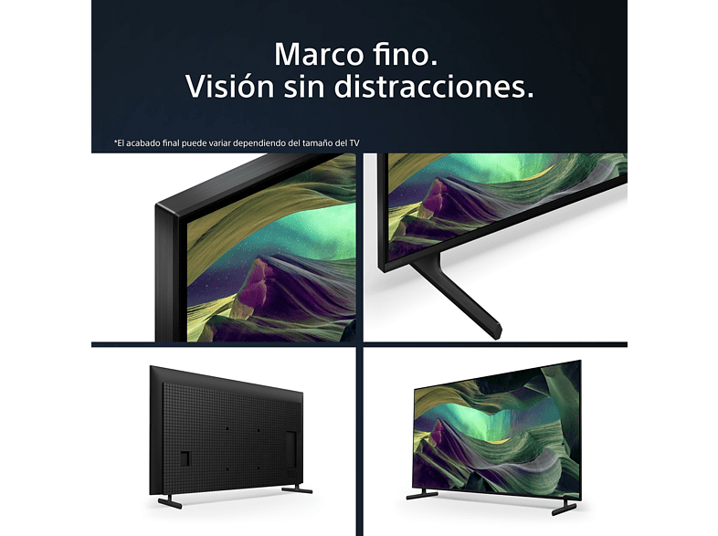 TV LED 55 - Sony BRAVIA 55X85L, Full Array LED, 4K HDR 120, Google TV, HDMI 2.1, Alexa, Siri, Bluetooth, Eco, BRAVIA Core, Diseño Estilizado