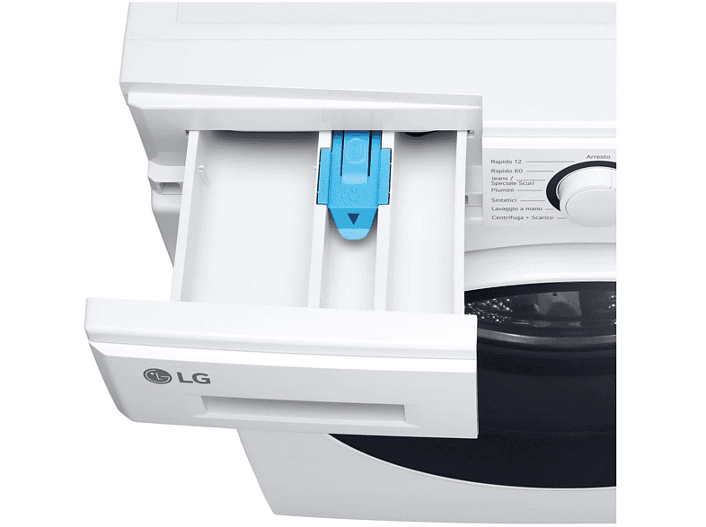 Lavadora carga frontal - LG F2WT2008S3W, 8 kg, 1200 rpm, 50 kWh, 14 programas, LED, 71 dB, Blanco